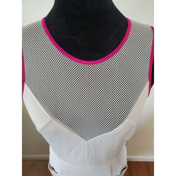 NWT Express Fashion Star Exclusive Fishnet Sleeveless Sheath Pencil Dress SZ 10 - Picture 4 of 8